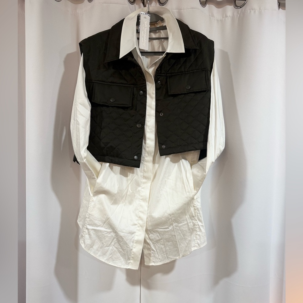 Quilted Cropped Vest